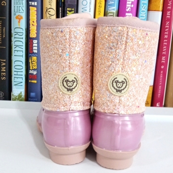 ADRIANNE VITTADINI BAMBINI TODDLER GIRLS PINK SPARKLE BOOTS SIZE 6 NWOT - Picture 5 of 8